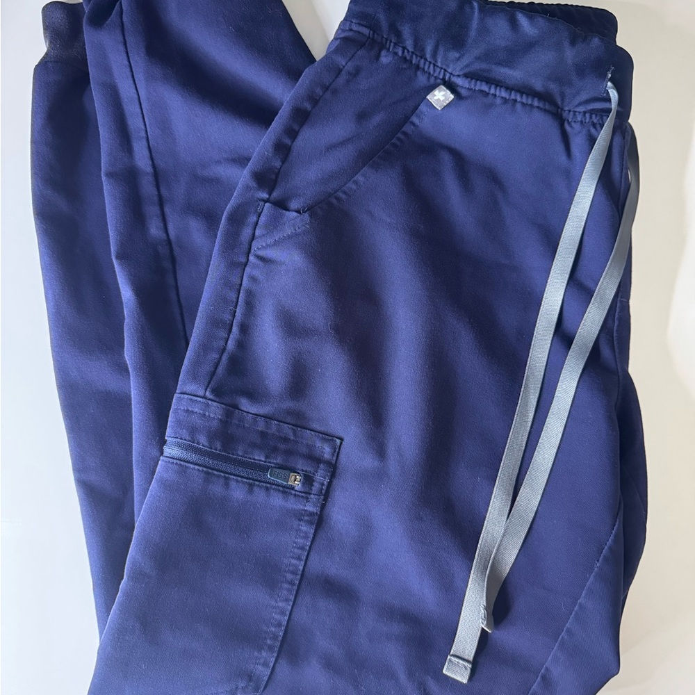 Figs Navy Cargo Pants with Reflective Details